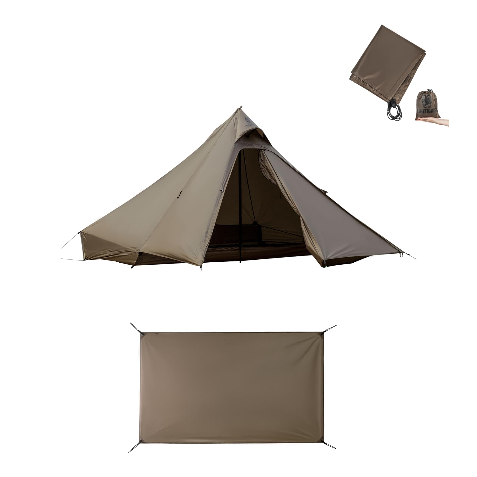 OneTigris TETRA UL Tent 160（L）／インナーテント付き Amazon.com : OneTigris Tetra Ultralight Tent Tipi 1-2 Person
