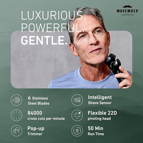 Image of Panasonic ARC6 Electric Razor for Men Face, Wet /Dry Foil Shavers for Men, Premium Automatic Cleaning and Charging Station, Ultra-Fast 6-Blade & Pop-Up Trimmer - ES-LS9A-K (Black)