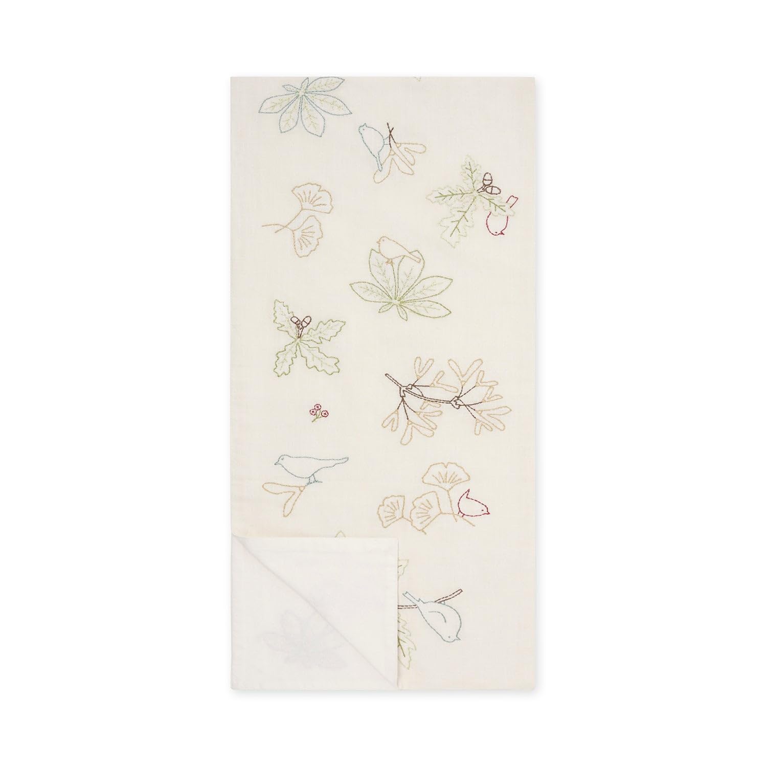 Sophie Allport Neutral Orchard Birds Embroidered Table Runner