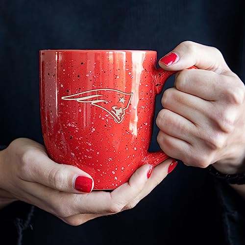 Image of Rico Industries NFL Football 16 oz Team Color Laser Engraved Speckled Ceramic Coffee Mug