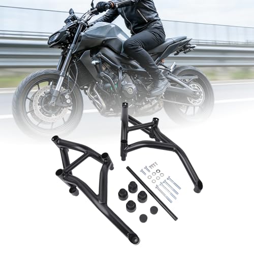 Lorababer Motorcycle For MT FZ 09 Tracer/XSR 900 Steel Engine Guard Stunt Cage Crash Bar Bumper Frame Protector Tank Guard Protection For Yamaha MT09 FZ09 XSR900 Tracer900 MT-09 FZ-09, Gas Tanks