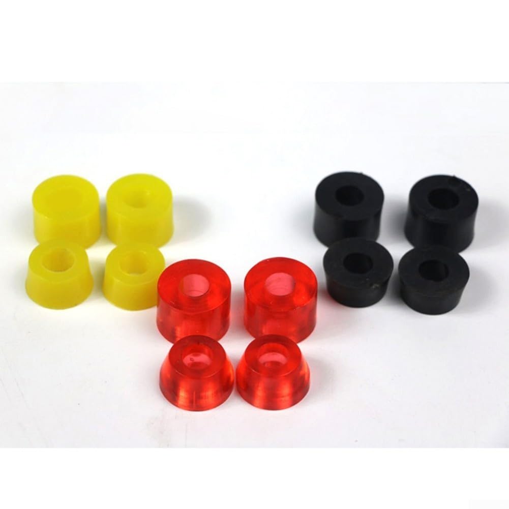 Bujes de poliuretano para monopatín y longboard, kit de repuesto de 4 piezas, rojo