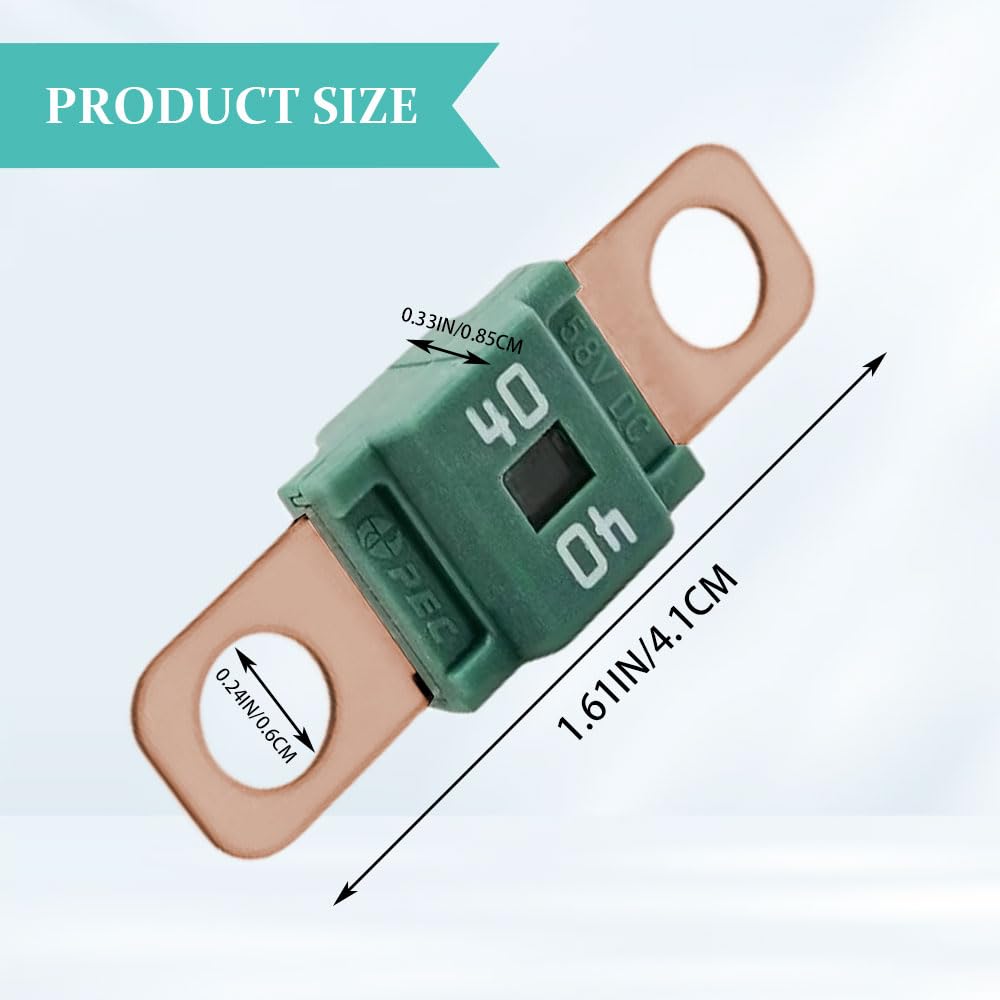3 fusibles AMI/Midi, fusibles de coche, reemplazo de enlace AMI de alta corriente de 40 amperios, accesorios automotrices, kit surtido de tornillos para automóviles, camiones, barcos