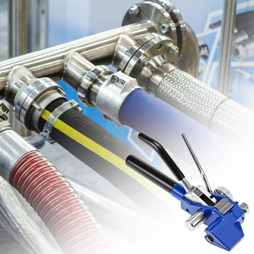 Image of QWORK Banding Tools, Stainless Steel Cable Tie Gun Banding Tools Strapping Gear Tension Bander Tensioner for Stainless Steel Band Strap Belt Fastening and Cutting