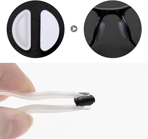 Miniatura 4 de Almohadillas para la nariz, 5 pares de almohadillas de nariz autoadhesivas de silicona suave, cojín de aire antideslizante para pegar en la pieza de