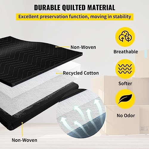 Mantas de mudanza duraderas y mantas protectoras de embalaje para el transporte de muebles 4