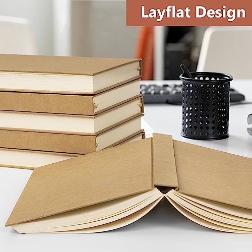 Image of Dynta Hardcover Sketchbook Blank Notebook Bulk 6 Packs Unlined A5 Size 5.7 inchx8.3 inch 120 Sheets /240 Pages Premium Paper Sketch Pad for Drawing Books Art Supplies for Office School Travelers Journal