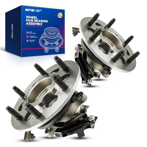 KAX 515106/515107 Pair Front Wheel Bearing and Hub Assembly with W/ABS Compatible with 2004-2006 Chevrolet Colorado 2.8L RWD