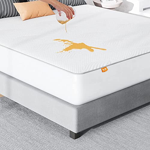 Sweetnight - Protector de Ccolchón para Cama Single, 100 % Impermeable, en Bambú Acolchado,...