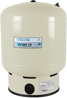Watts PLT-35 Potable Water Expansion Tank, 3/4 In Male Inlet Connection, 14 Gallon Tank Volume, Pre-Charged at 20 PSI, Copper-lined Steel, 150 PSI Max, Field Adjustable