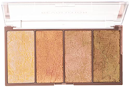 Makeup Revolution, Highlighter Palette, Face Highlighter, Vintage Lace, 20G #TOP3