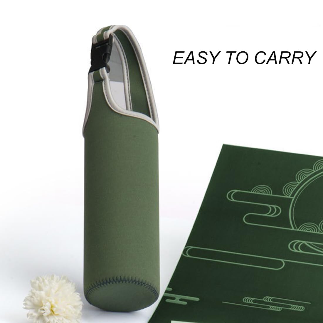 TuNan 3PCS Water Bottle Carrier with Shoulder Strap 16oz-21oz, Neoprene Sleeve Cup Holder Pouch with Carrying Handle for All Portable Sport Water Bottle - Image 4