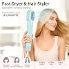 Styler de Cabello de Alta Velocidad 5 en 1 con Rizador Auto-Enrollable, Alisador y Cepillo de Aire Caliente Volumizador | Secado Rápido Iónico Sin Daño por Calor | Herramienta de Peinado para Viajes y Hogar (Azul) 6