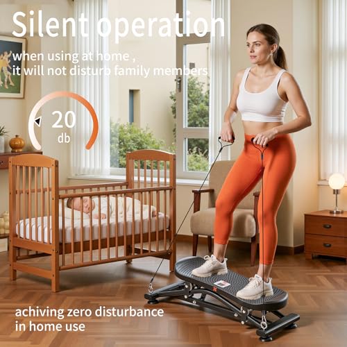 Image of Balance Board for Adults, Rocking Stepper with Resistance Bands, Portable Wobble Board with LCD Monitor, 300 lbs Capacity Ski Trainer for Full Body Workout at Home Gym