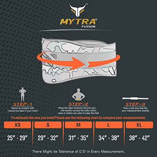 Mytra 6 inch N8 Weight Lifting Curved Belt (Camo Pink, X-Small) – Image 4