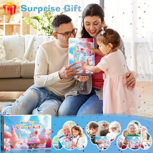 ZHHGOO Fluffy Slime Set 36 Pack, Fluffy Butter Slime Set, Kinder Putty Spielzeug Geschenke,Crystal Slime DIY Kit,Mini Scented Schleim für Kinder Party Favor,Mädchen und Jungen, Weich und dehnbar