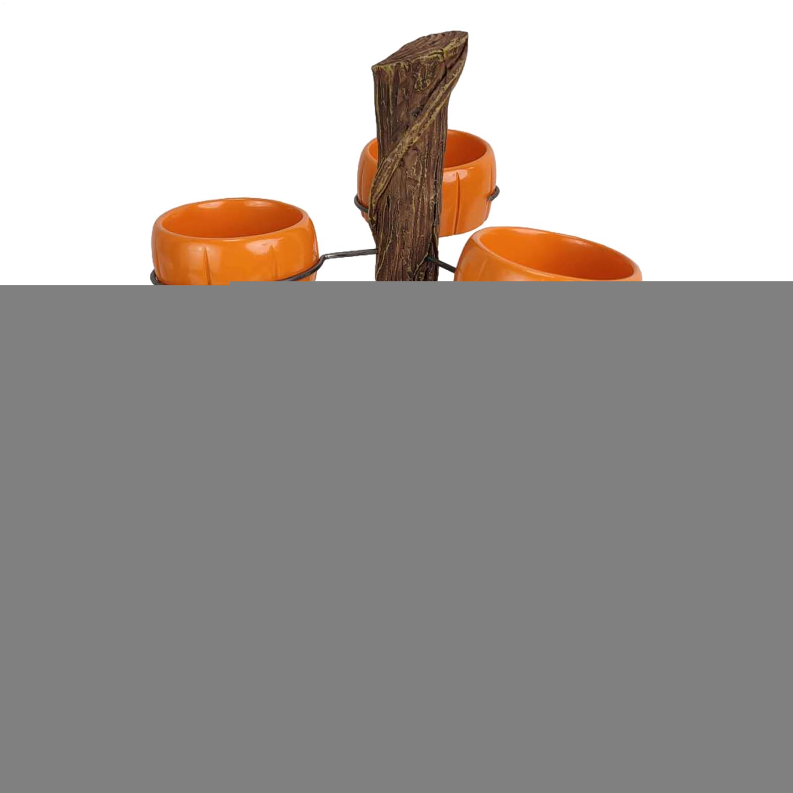 Pumpkin Bowls Halloween Snack Bowl Stand, Witches Broom Dessert Display Tray for Serving Snacks, Salad, Fruit Accessories, Decorations