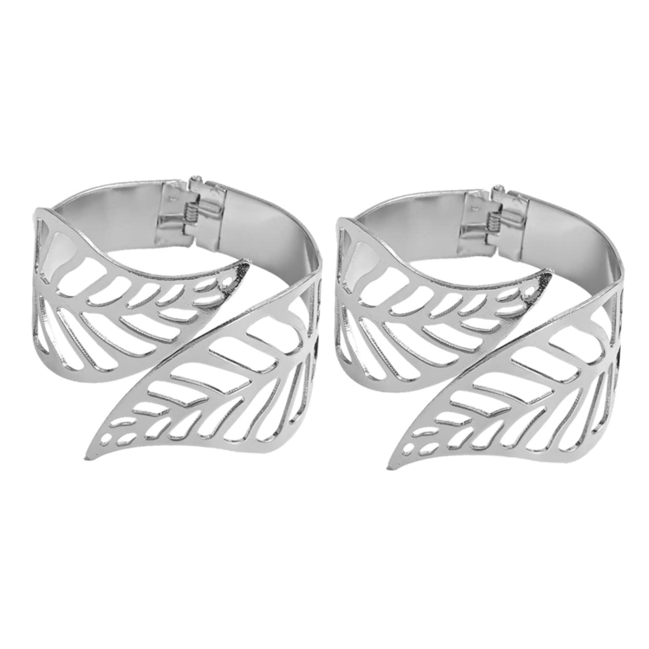 Embrasses de Rideaux En Forme de Feuilles, 10 Pièces, Clip de Rideau En Feuilles, Décor Du Moyen-Orient, Rideaux Métalliques, Produit Fini, Embrasses de Rideaux En Métal En Alliage/Argent * 5