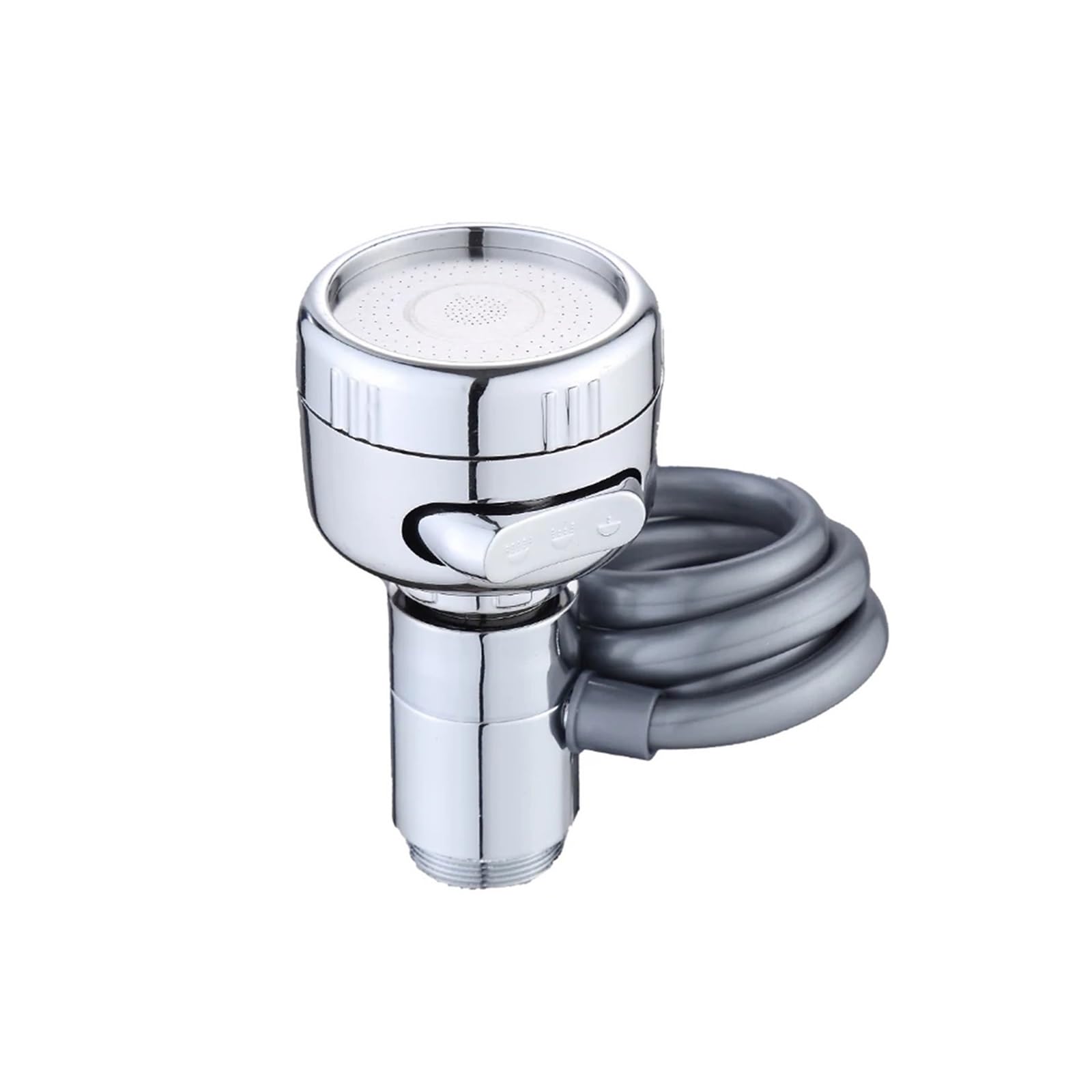 Sndisnv Silvery 360 Degree Kitchen Faucet Nozzle Aerator Adjustable Three Mode Sprayer Filter Diffuser Water Saving Tap Head Extend Connector For Bathroom Kitchen