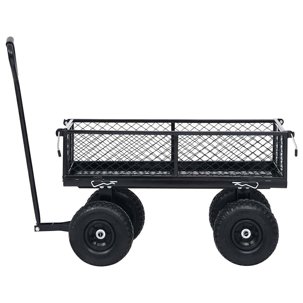Carrello da giardino in acciaio 250 kg con ruote pneumatiche