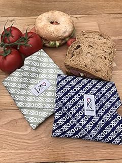 Reduce and Alternative to Plastic. Reusable Sandwich/Food Wrap, Wipe Clean and Washable, Eco Friendly, ONE NAVY WRAP