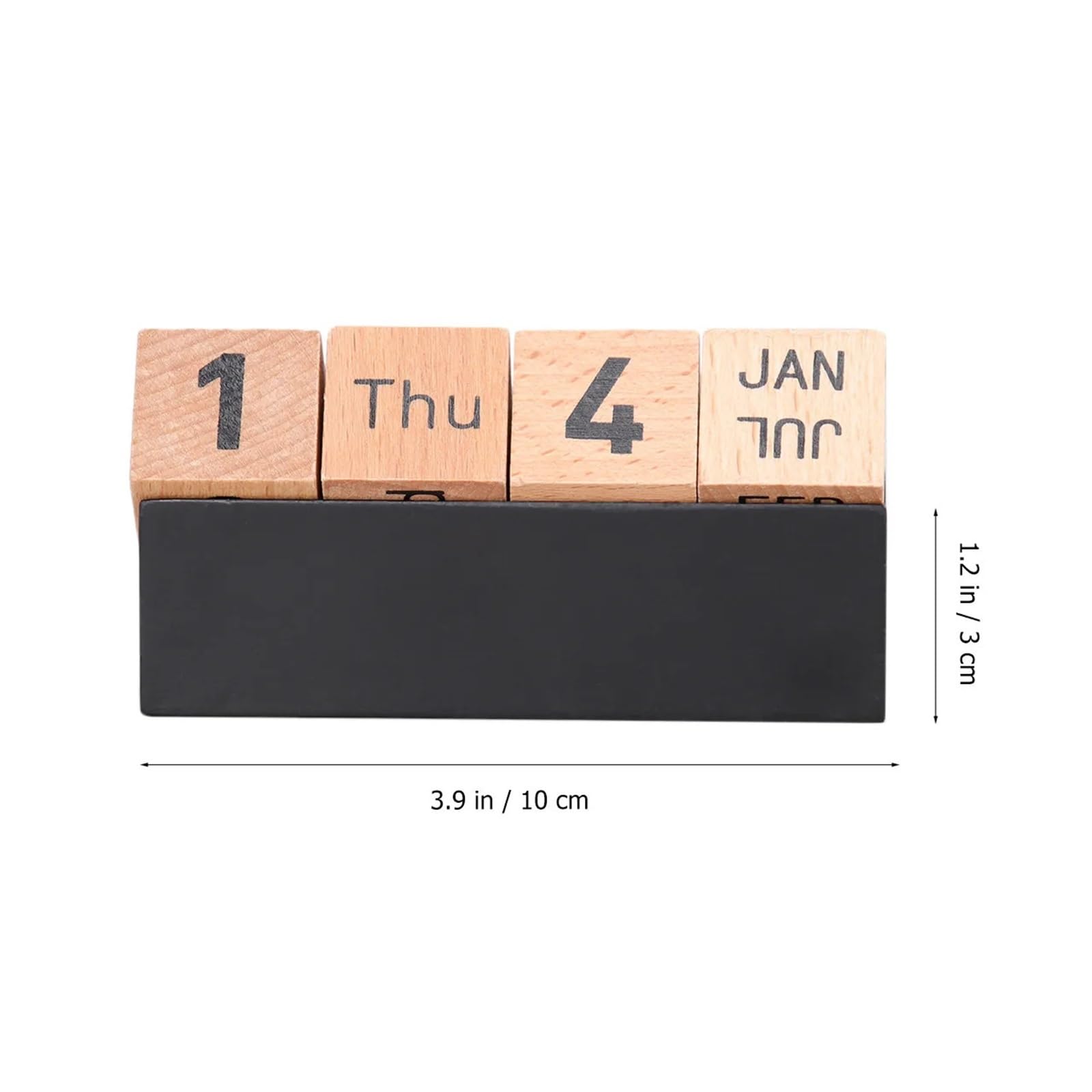 Ensemble De Calendrier Bureau En Bois, 2 Cubes Numériques, Bloc 1 Semaine