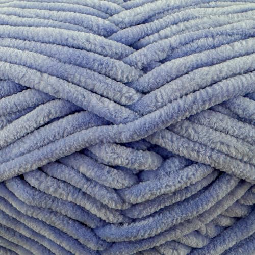 Image of Cuddly Velvet Chenille Yarn, Super Soft Fluffy Bulky for Knitting Crocheting Crafting Blanket Amigurumi, Durable for Shedding, 100 Gram (3.53 Ounces) 109 Yards (100 Meters) (Lavender)
