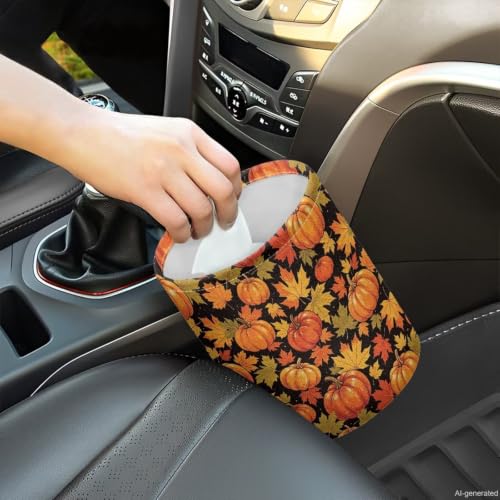 Image of Thanksgiving Turkey Car Trash Can, Cute Car Trash Bag, Hanging Organizer and Storage Bag, Universal Fit for Front Seat, Back Seat, Floor, Headrest