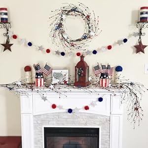 4ft4thofjulyberrygarlandartificialpatrioticpipgarlandwithredwhitebluestarberriesindependencedayvinegarlandforfrontdoormantelwallwindowmemorialdayflagdaydecor Urban Country Home Decor 4ft 4th of july berry garland artificial patriotic pip garland with red white blue star berries independence day vine garland for front door mantel wall window memorial day flag day decor urban country home decor