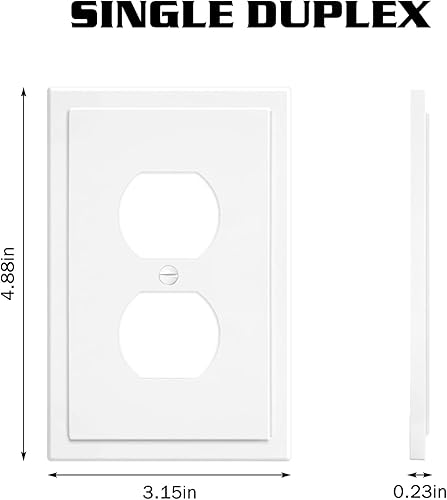 Miniatura 7 de Placa de pared decorativa de borde moderno de 1 banda, placa frontal eléctrica dúplex individual para interruptores de luz, interruptor inteligente,