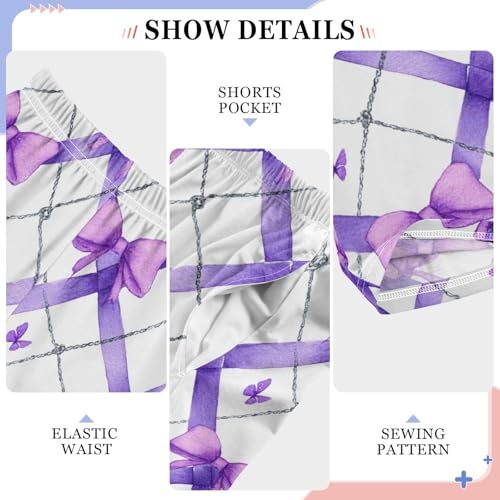 Pajama Bottoms, Watercolor Ribbon Bow Pajamas Pant Sleep Long Pants Lounge Wear Sleepwear Soft Pjs4