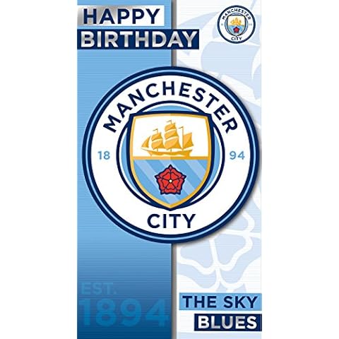 MAN CITY MC004 Die-Cut Card Crest Birthday Card Cover