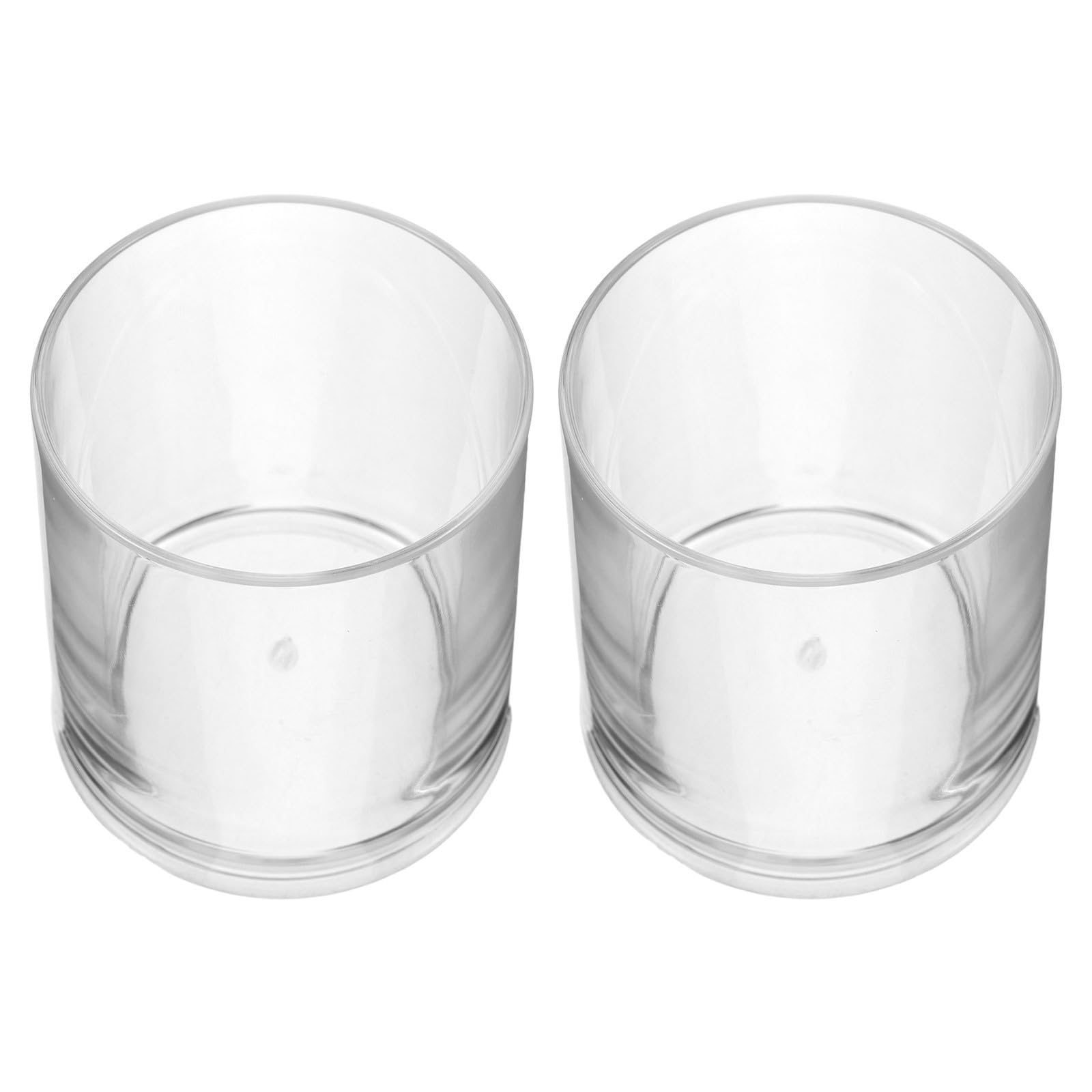 2 vasos acrílicos transparentes reutilizables redondos de diseño minimalista para agua y zumo