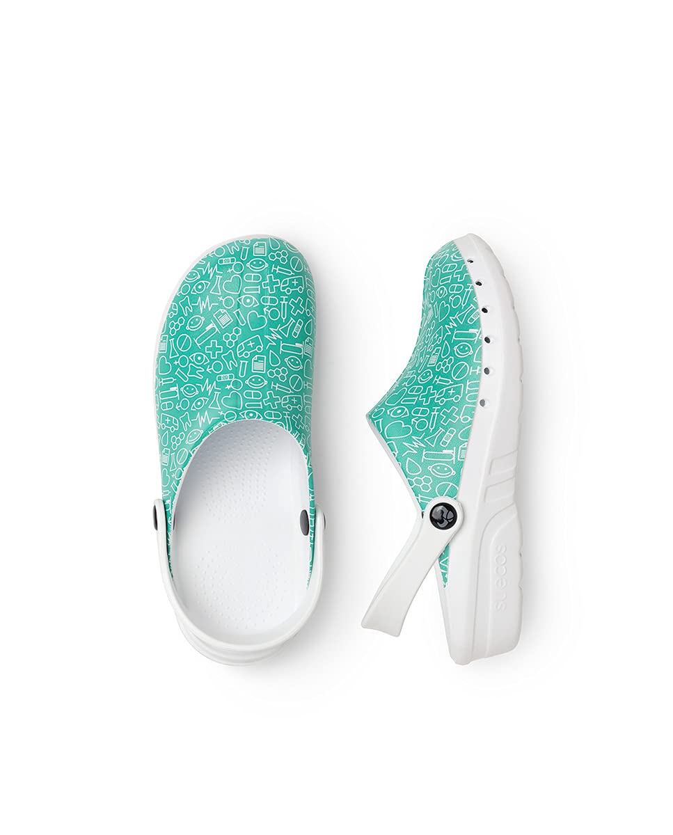 Suecos Oden Print, Zuecos de Trabajo Unisex Adulto