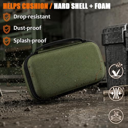 Image of Boobowl Case Compatible with HSFTOOLS HF96 / H128 / Thermal Camera, Infrared Cameras Storage Holder Box for USB Cabless(Bag Only) (Green, For TC004 / H96 / H128)
