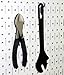 Wall Control Narrow Pegboard Rack 8in x 32in White Metal Pegboard Runner Tool Board