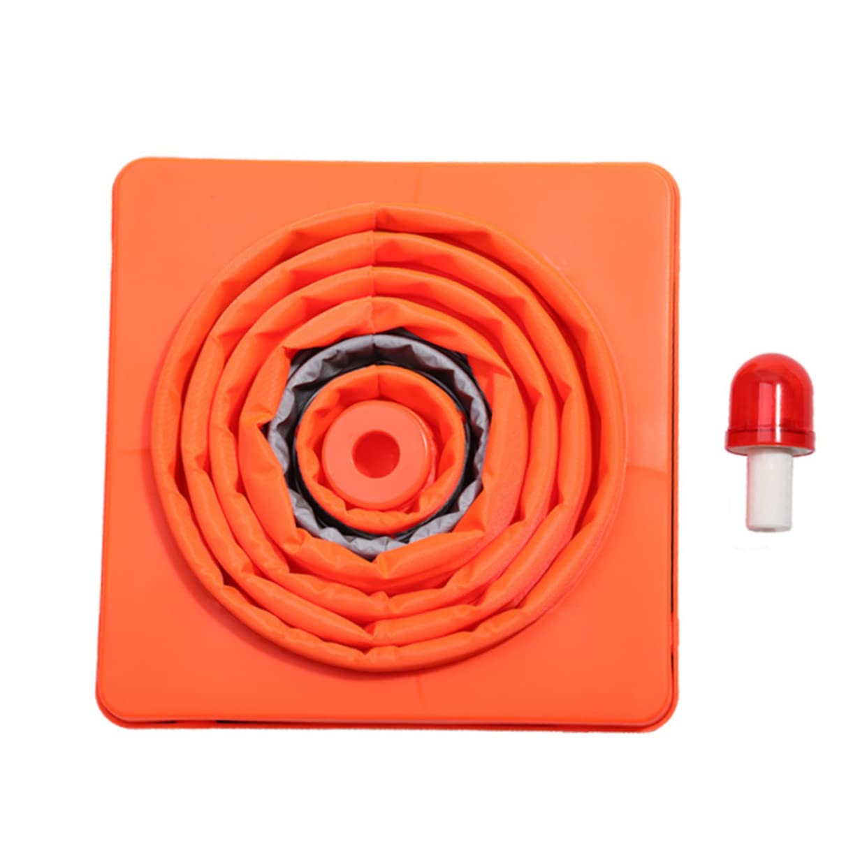 SOLUSTRE Reflective Cone Belt Led Cones for Driving Practice Foldable Road Cones Plastic Road Blocks 2 Batteries Included