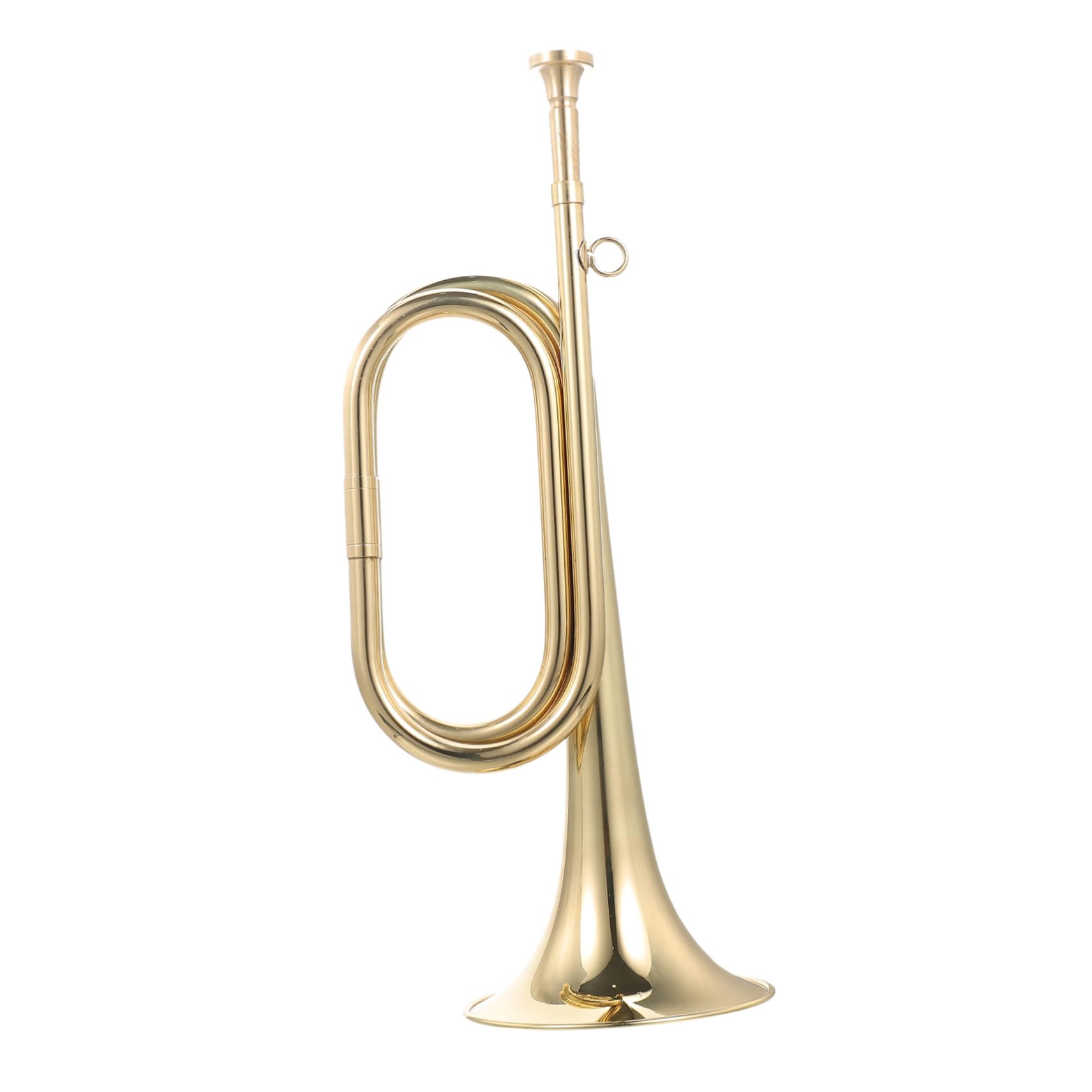 Kupferne Militärsignalhorn 1 Stück Goldfarbenes Blasinstrument | Leichte Tragbarkeit, Natürliche Klangfarbe, für Orchester und Blaskapelle