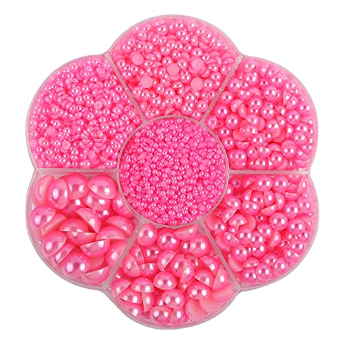5900 Half Pearls for Crafts, Roses, Makeup & DIY - Flatback Pearls for Nails (2/3/4/5/6/8/10mm)