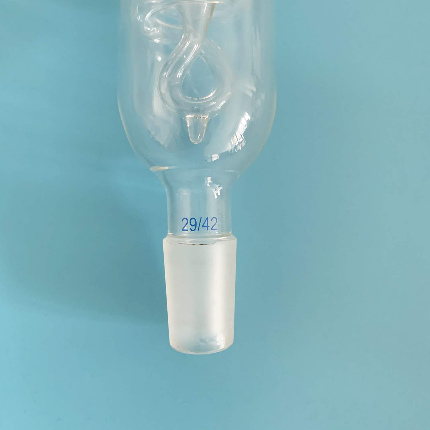 GCR-6449 Glass Supper Large 6CM OD 400MM Length Dimroth's Reflux Condenser,Coil Reflux Condenser with 24/40 Upper-29/42 Lower Ground Glass Joint