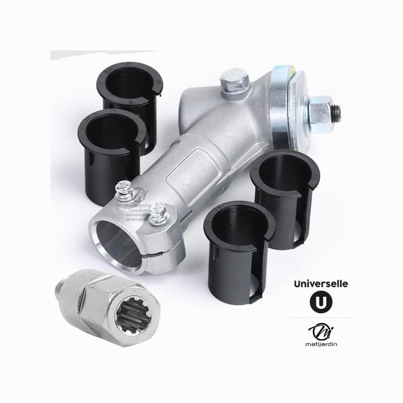 Matijardin - Renvoi d'angle universel débroussailleuse + Adaptateur 10 cannelures