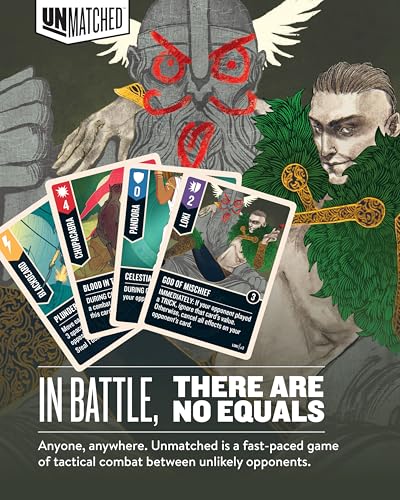 Restoration Games Unmatched Battle of Legends Vol 3 - Strategy Board Game for 2 to 4 Players - Expansion with 4 New Heroes and Battlefields - 20-40 Min Playtime - Ages 9+