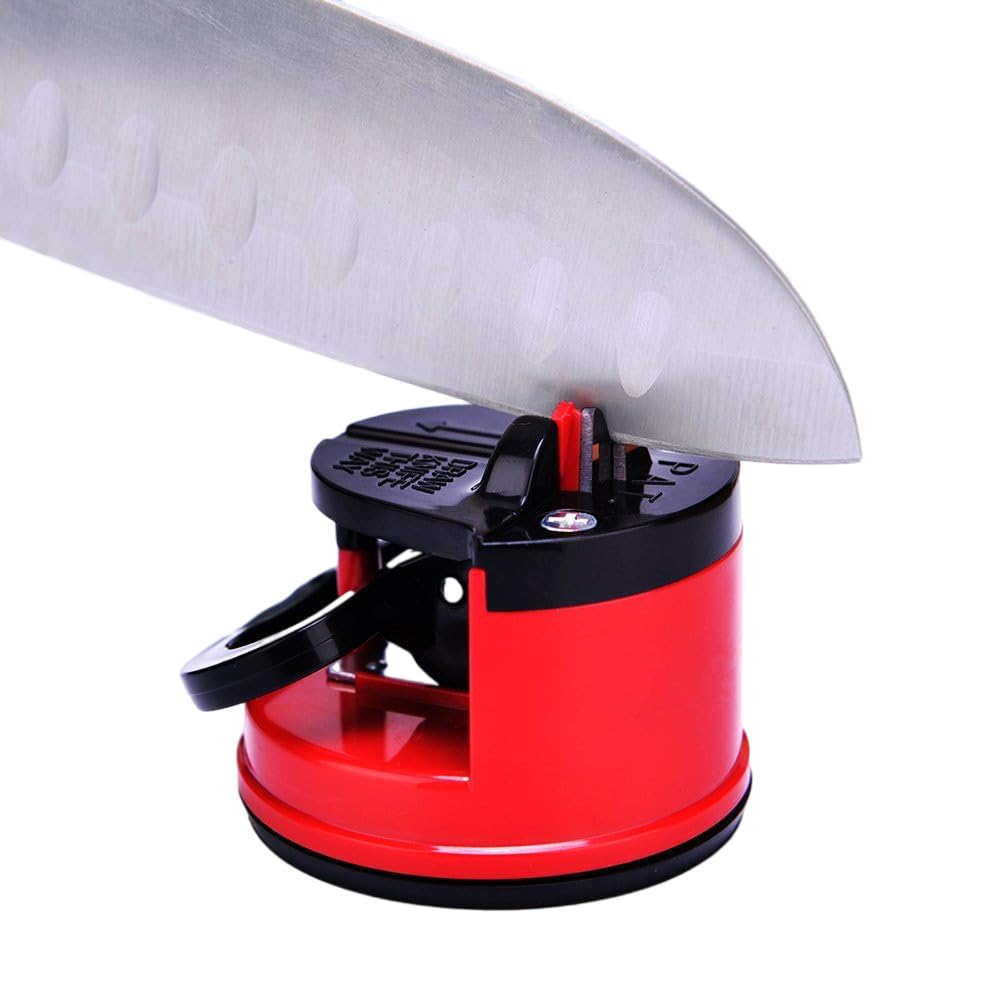 Knife Sharpener Manual Pocket Knife Sharpener Mini Knife Sharpener with Suction Base for Most Blade Types for Kitchen