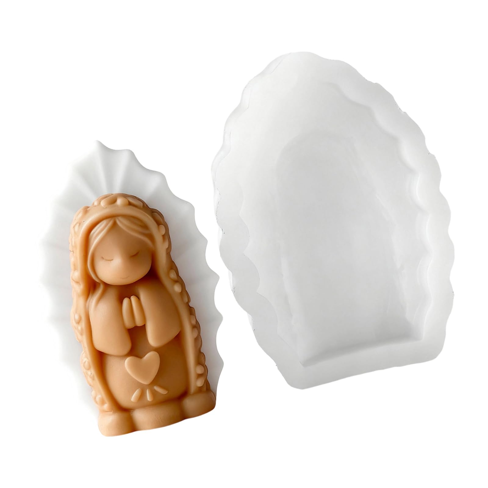 Jazuaiao Praying Girl Silicone for and Soap Creation Decorative Home Accent Praying Girl Silicone