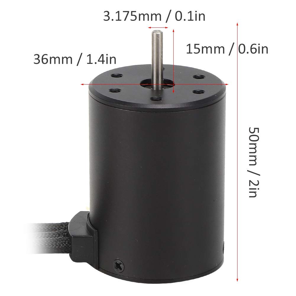 RC Car Brushless Motor, High-Performance 4 Poliger Bürstenloser Motor, RC Motor Brushless Car, 3100KV, RC Car Part Zubehör für HSP 1/8 1/10 RC Car