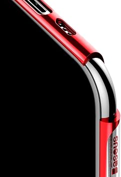 Baseus Glitter, iPhone 11 Pro Cep Telefonu Kılıfı, Şeffaf/Transparan, Kırmızı