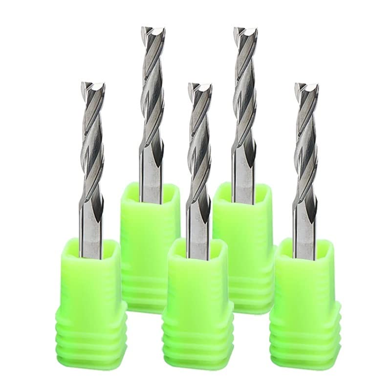 Molino de extremo de dos flautas de 3.175/4/6mm for herramientas de carburo de grabado Cnc, herramienta de tallado de madera, herramientas de fresado de grabado, molino de extremo helicoidal, 5 uds.(4