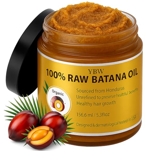 Raw Batana Oil for Hair Growth by Dr. Sebi Organic Raw Honduras Oil – 100% Pure & Natural Botana Paste for Thicker, Stronger Hair for Men and Women