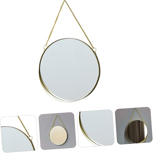 Miniatura 9 de Espejo de vanidad Espejo de pared de adorno Decoración de espejo redondo Decoración Espejo cosmético Espejo nórdico Espejo de pared de metal Espejo