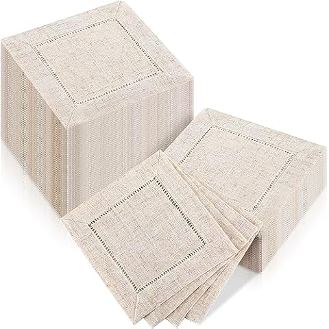 80 Pieces Linen Cocktail Napkins Cover